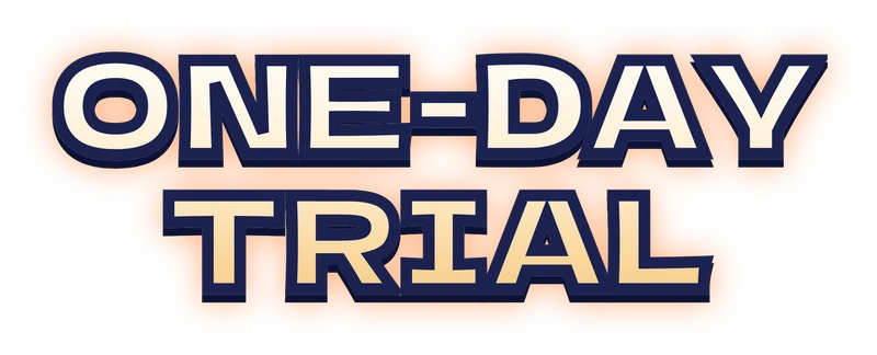 ONE-DAY TRIAL のロゴ(2行)